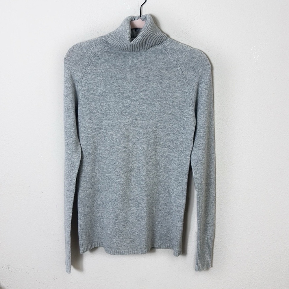 Theory Light Gray Turtleneck Sweater